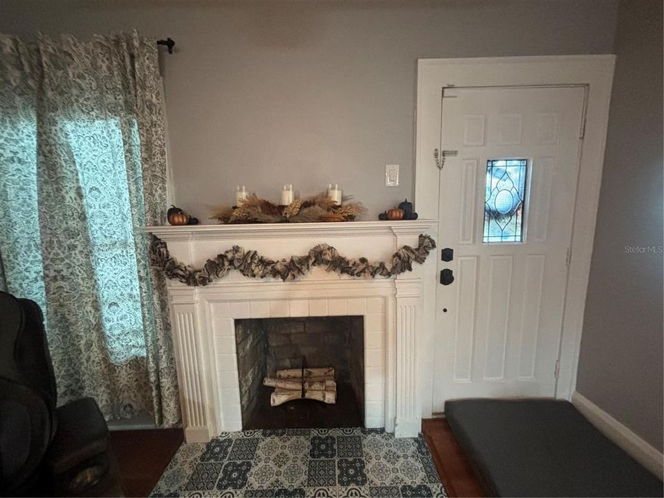 Fireplace in living room