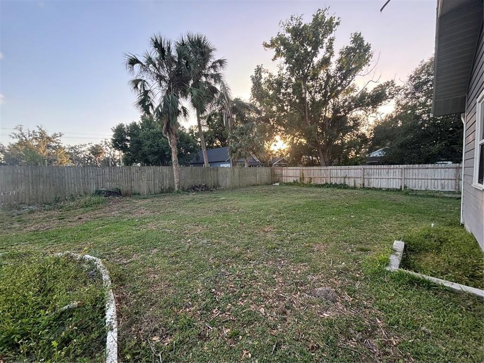 Fully fenced yard