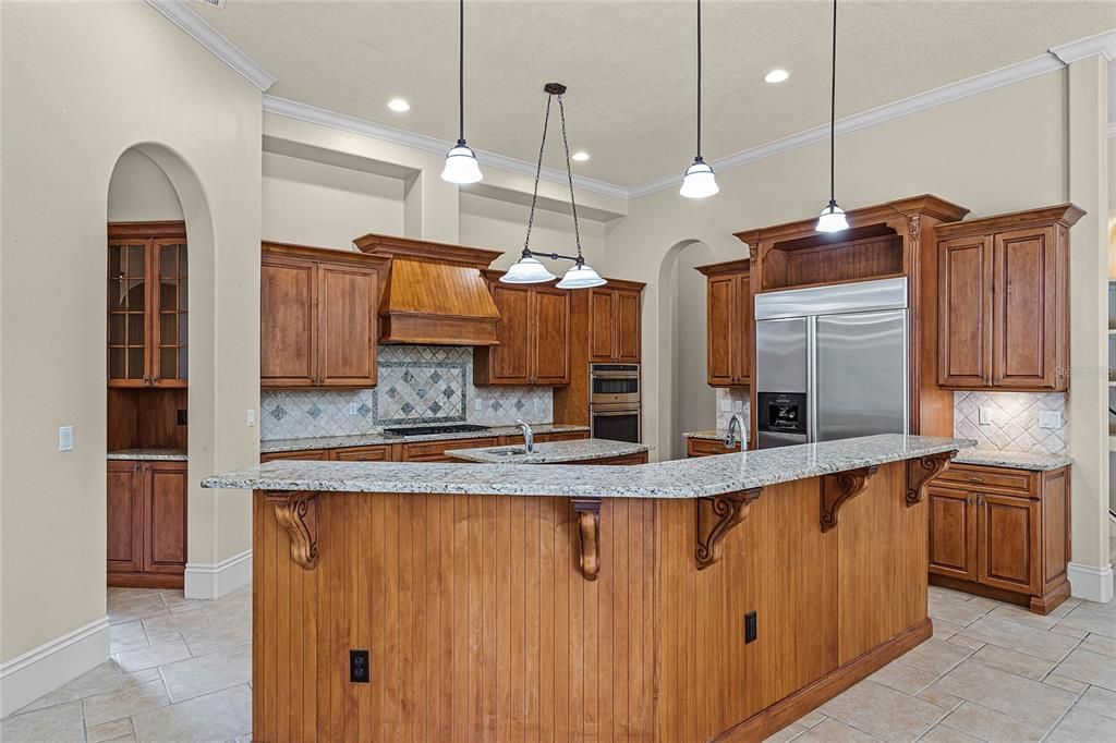 Kitchen with under cabinet and island lighting