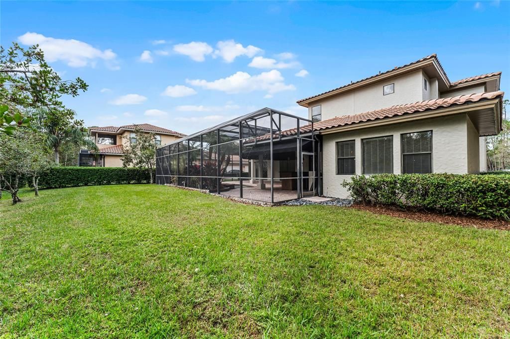 Plenty of space for a playset and fenced yard