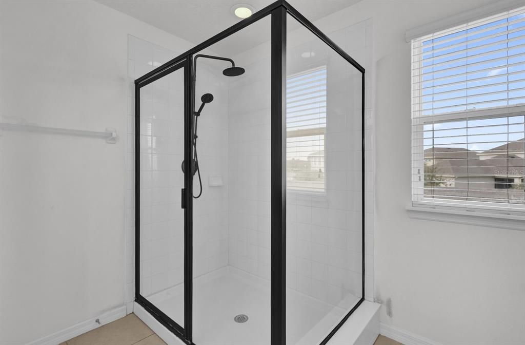 Primary Bathroom- upgraded shower stall