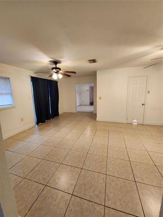 The large Family room looking toward the dining area