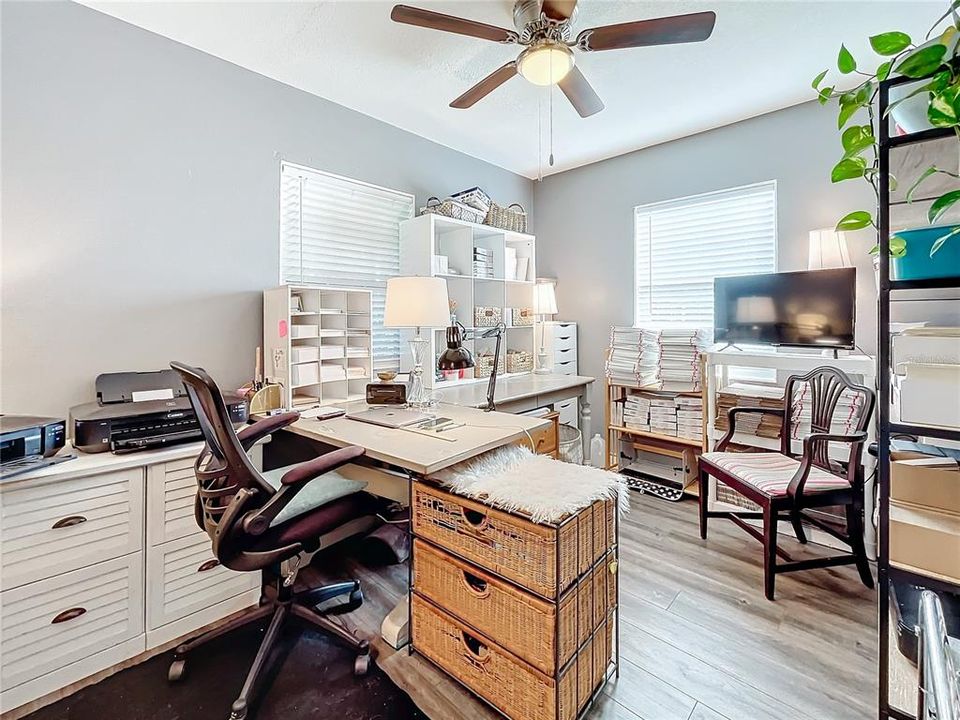 Cottage - bedroom 1, currently being used as office