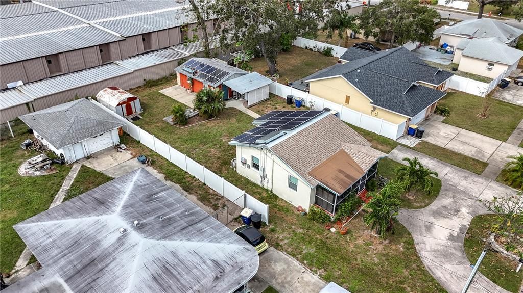 Aerial view of property