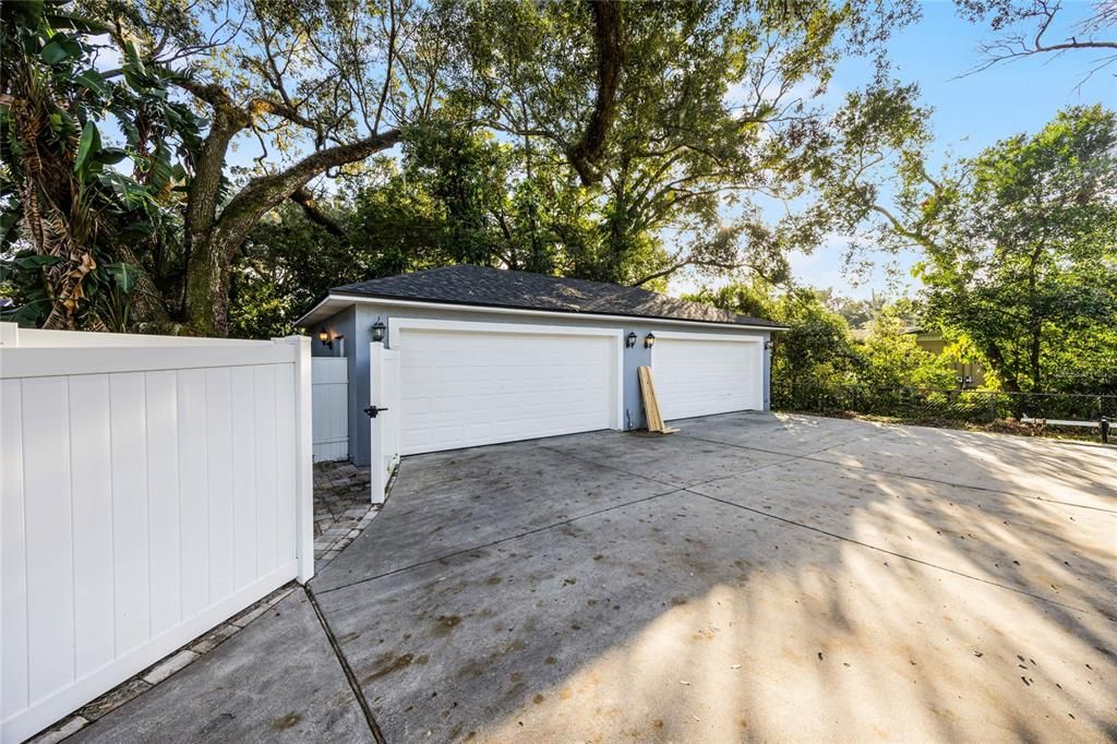 Private garage (on the left, behind Townhome)