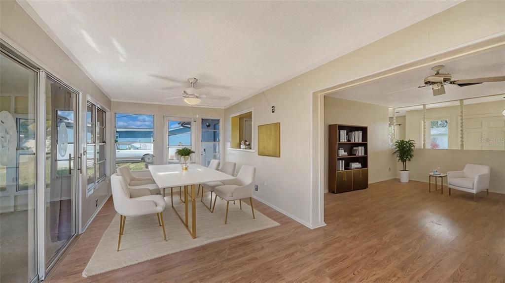 Virtually Staged dining room/bonus room