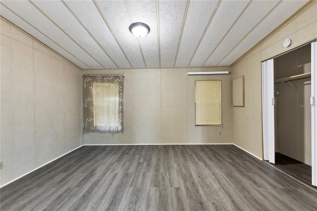 Includes a large built-in closet as well as a walk-in closet.