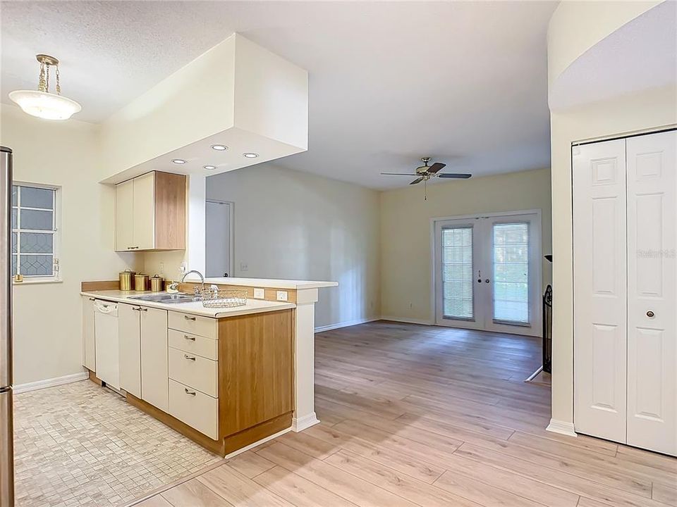 Kitchen looking into Living Room