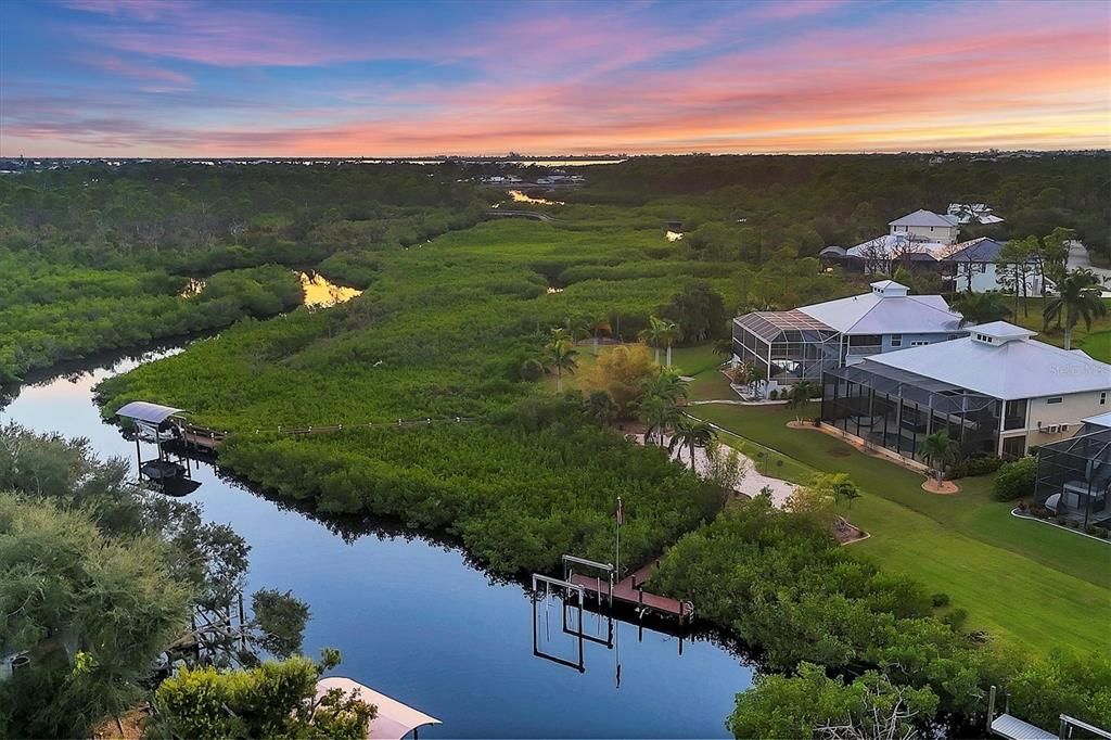 View of Oyster Creek from the back of the home