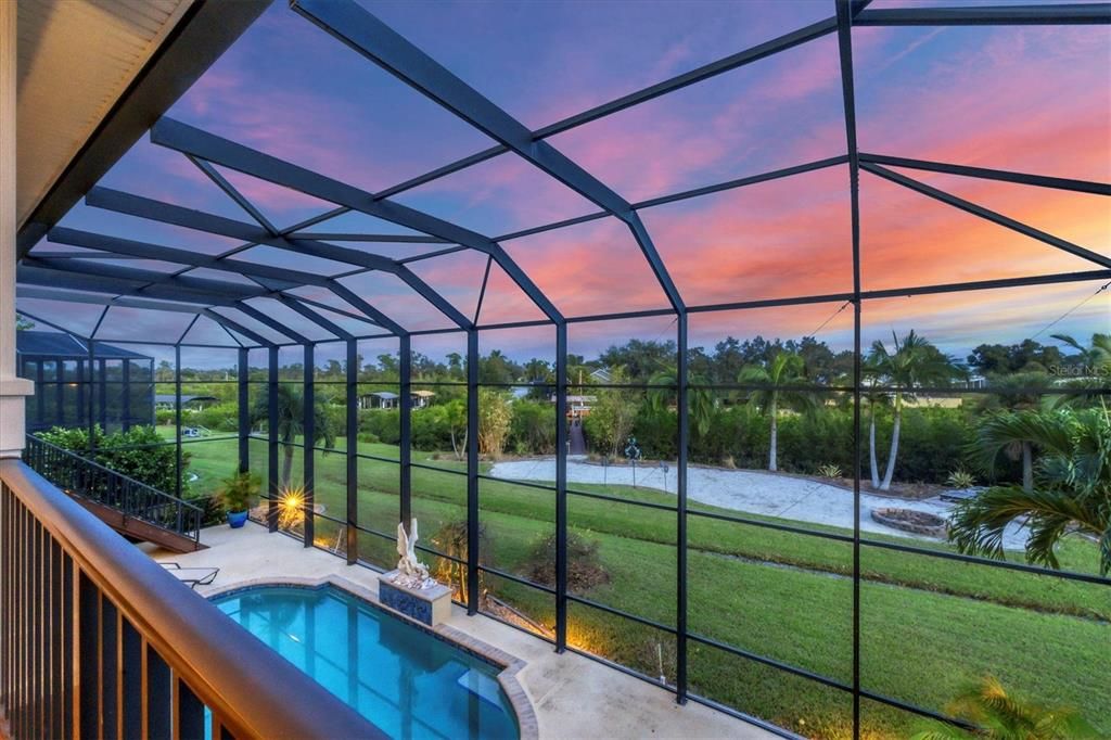 View from the top deck to the Sand (Beach Area with FirePit