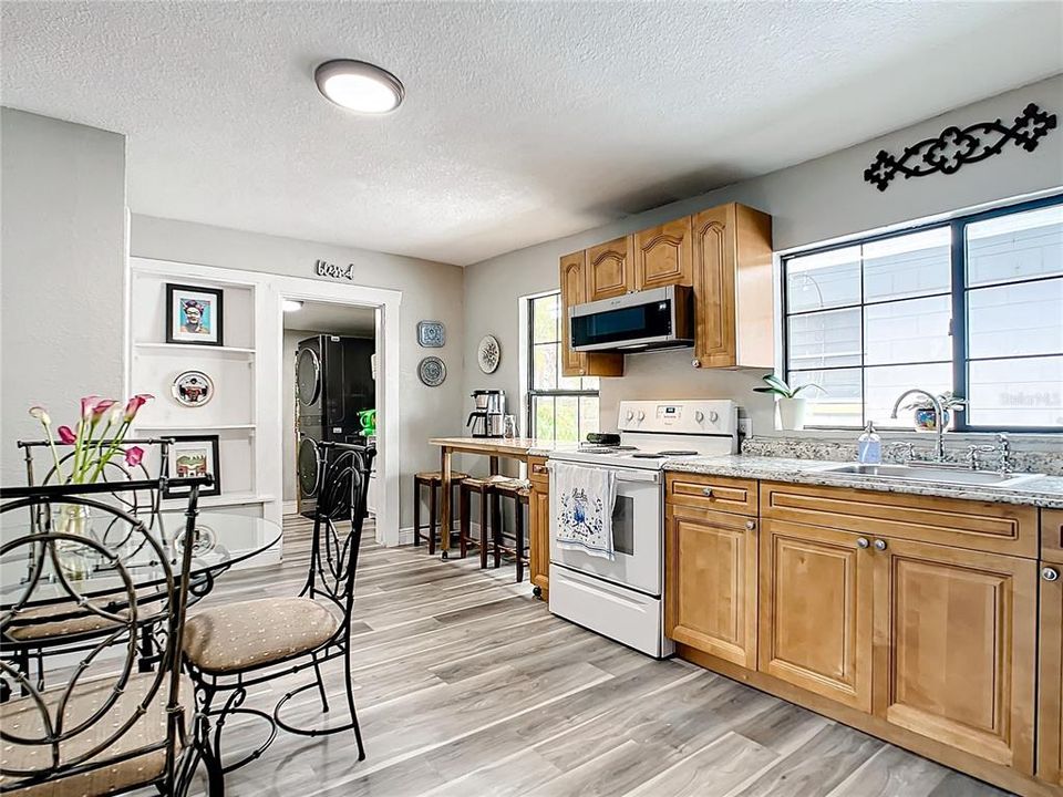 Open Kitchen with stainless steel appliances