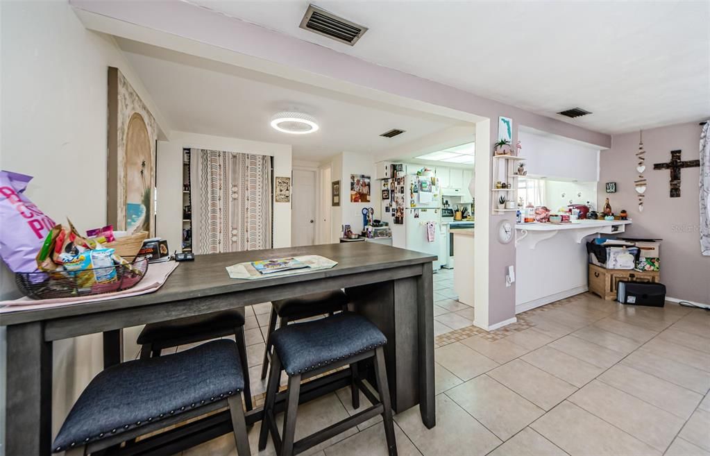 Family room is open to the breakfast nook and kitchen