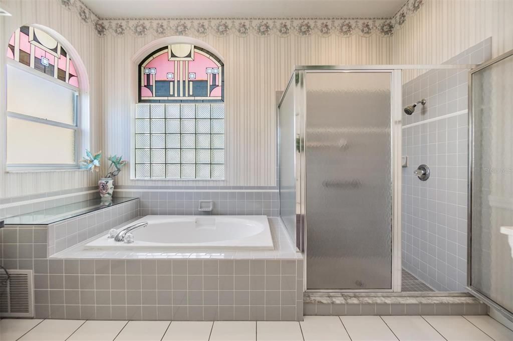 Garden tub separate shower