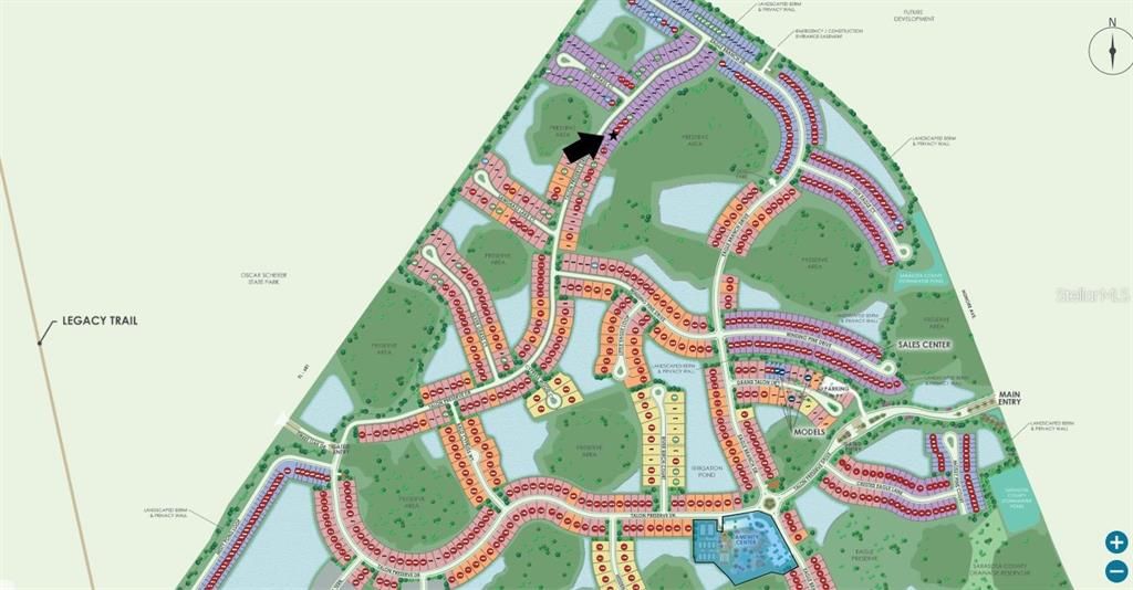 Site map: Lot 910 - Preserve views