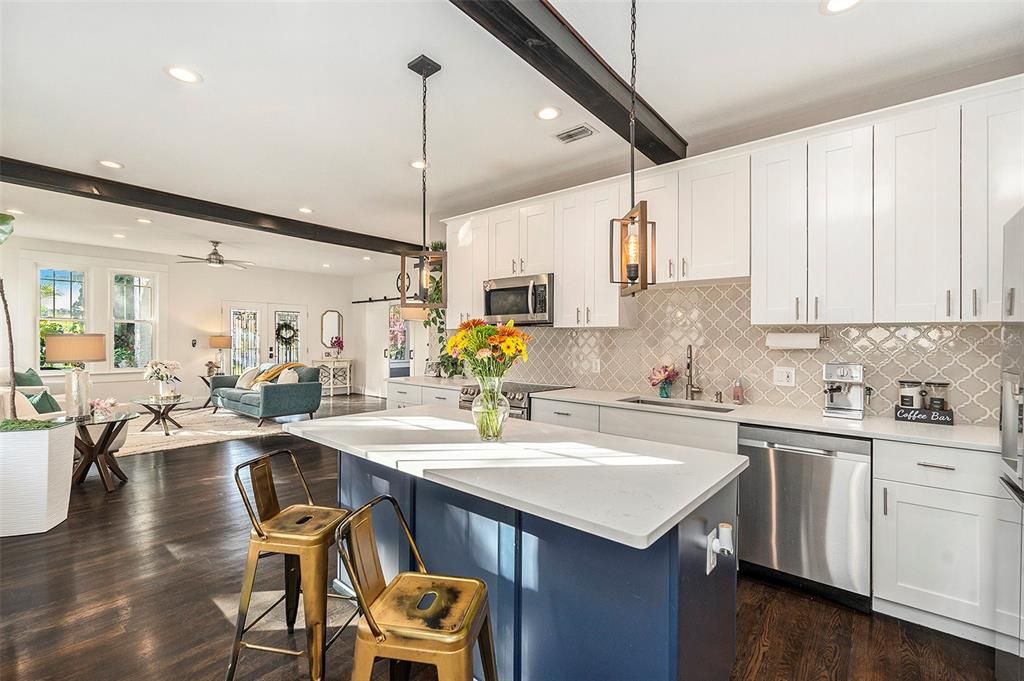 Open Kitchen overlooking Living room