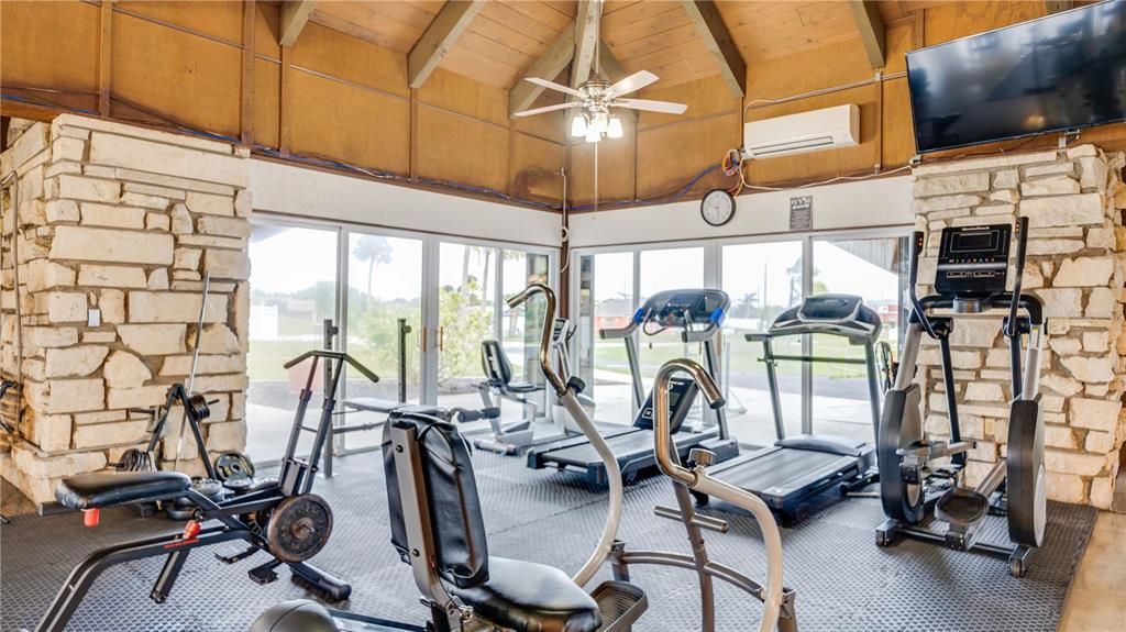 Workout area of clubhouse