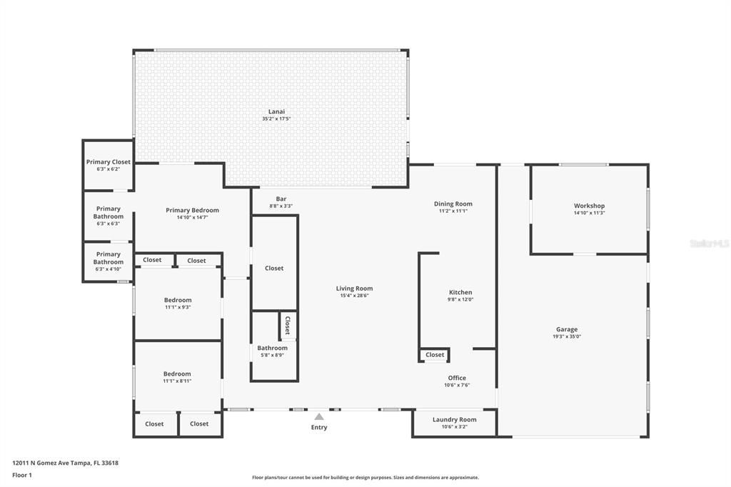 На продажу: $525,000 (3 спален, 2 ванн, 1808 Квадратных фут)