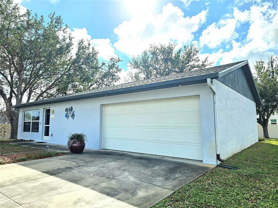 Front Exterior with 2 car garage door