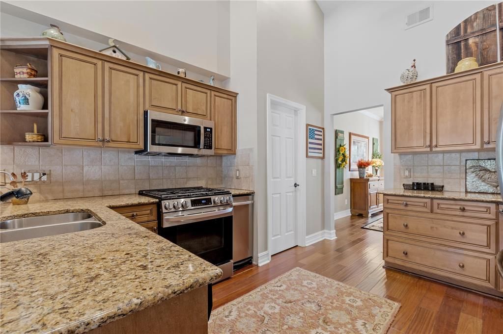 Fabulous Wood Cupboards and large pantry