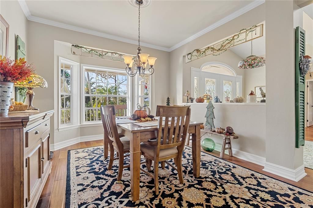 Spacious Dining Room with Bay Window