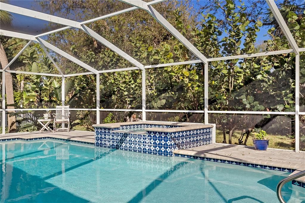 Large heated pool and hot tub to enjoy year round