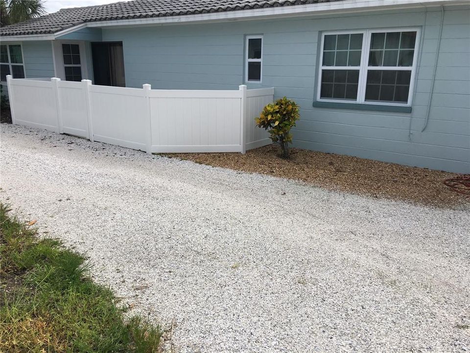 Unit 1 shared driveway to garage