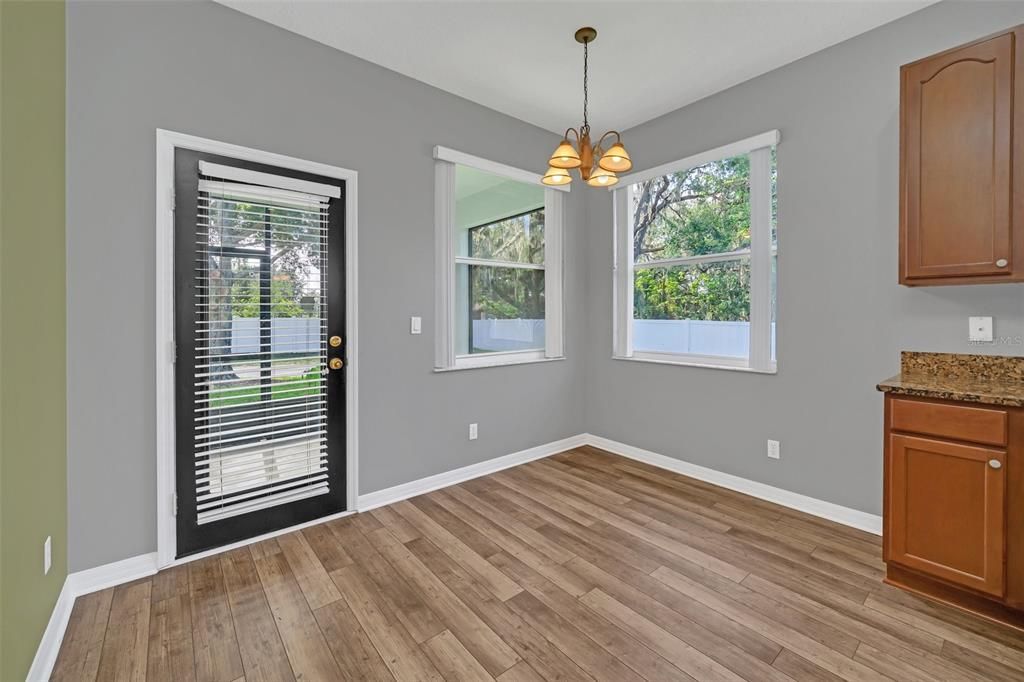 Breakfast nook in kitchen