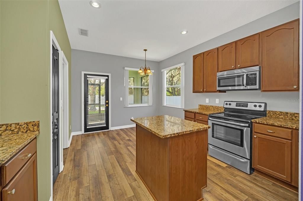 Kitchen with granite counters