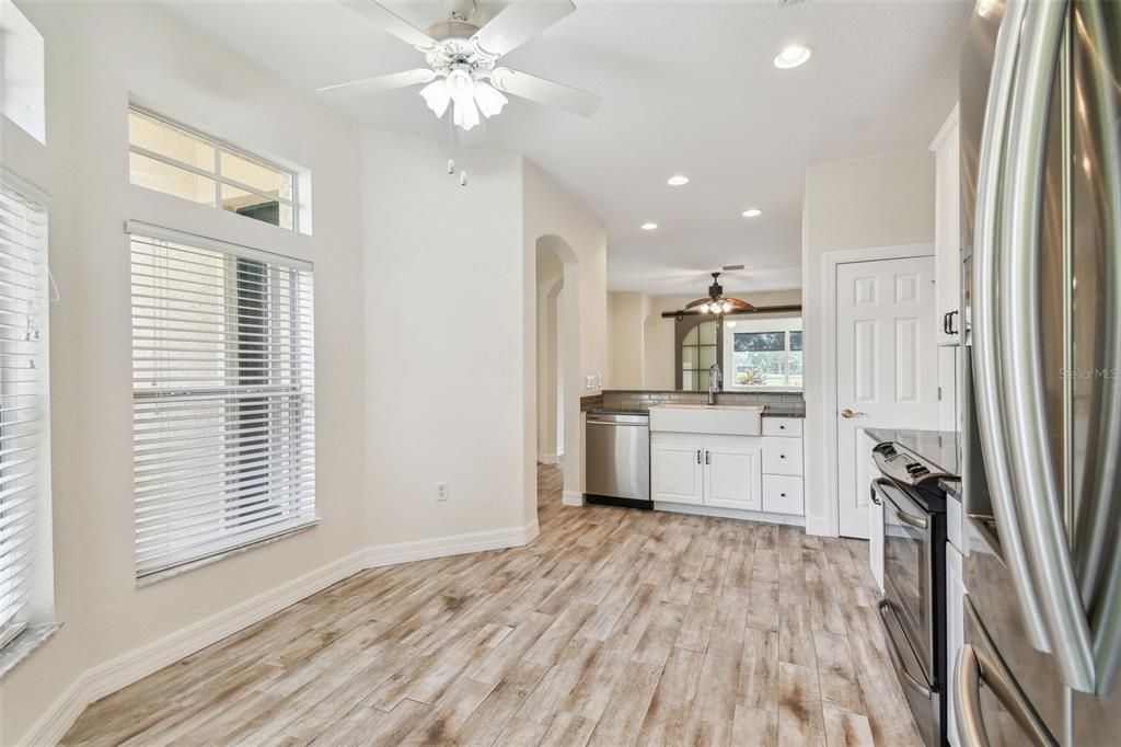 Breakfast nook with the kitchen