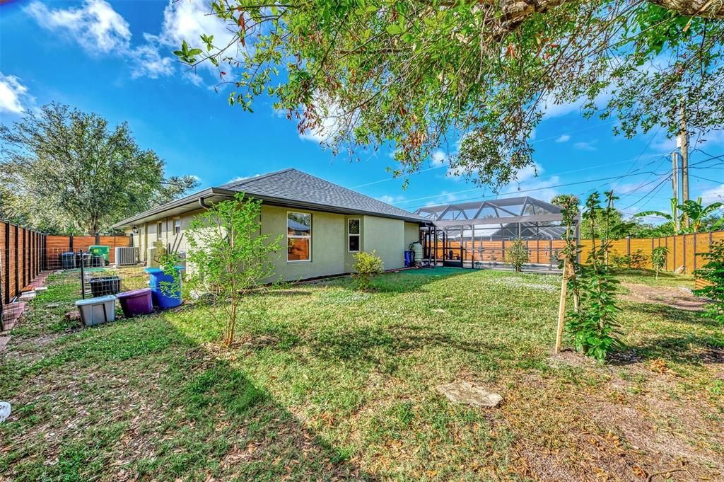 Back yard and side yard.. Lots of room for fun in the sun!