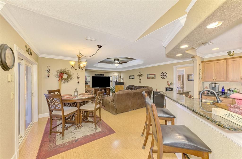 Eating area, Kitchen Bar tops, Family room