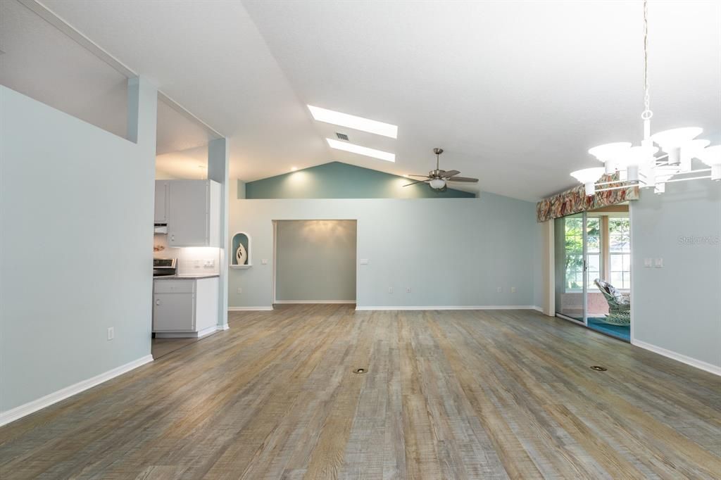 View of living room and formal dining area