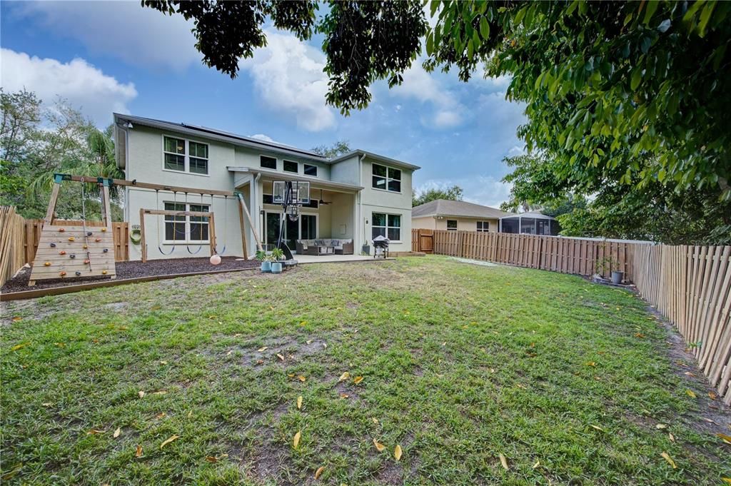 Rear of property with private play area