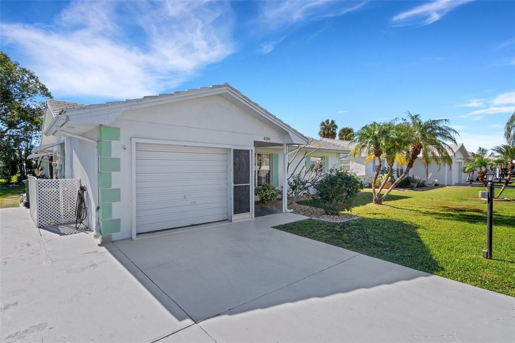 Double wide driveway.