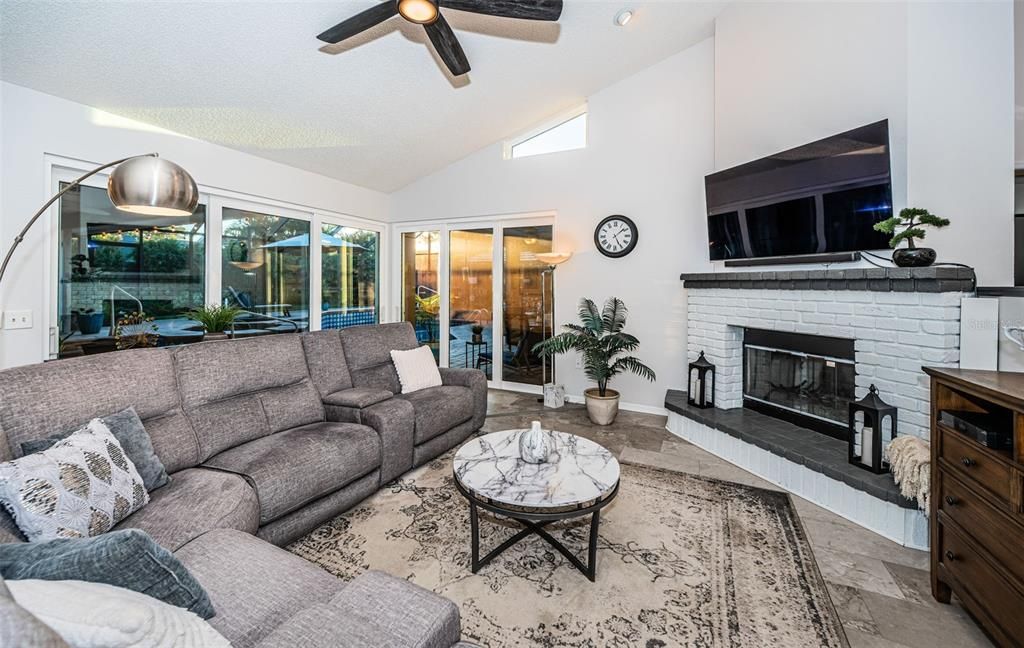 Family Room with Pool Views