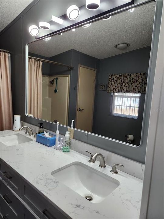 Master bath double vanity