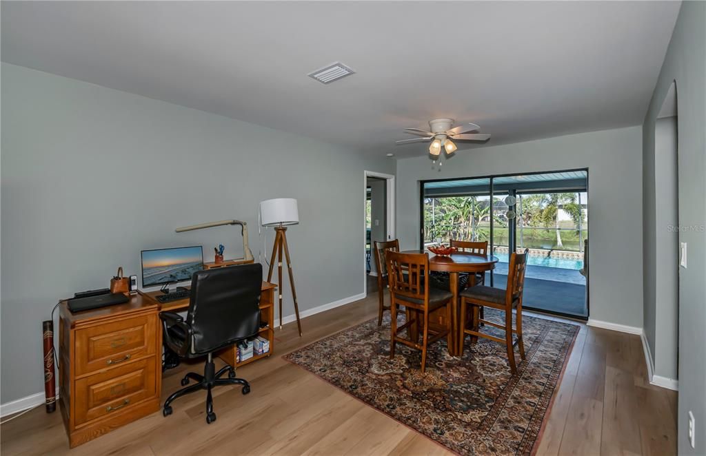 dining room off front family room with