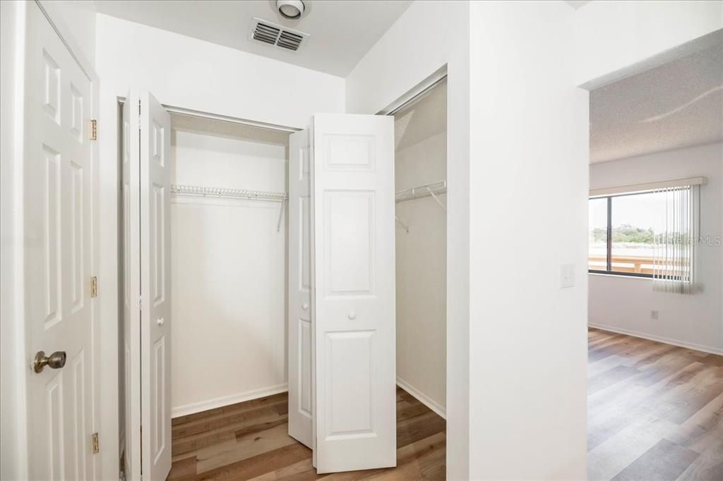 Primary bathroom with extra closets