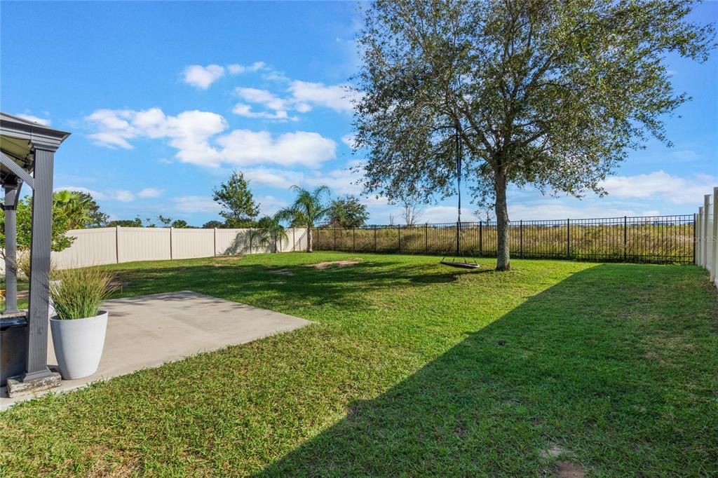 Beautiful shaded back yard with no rear neighbors