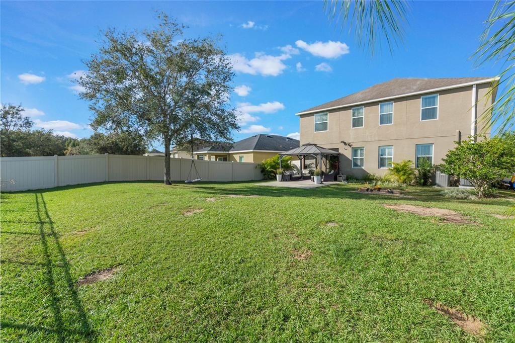 Beautiful shaded back yard with no rear neighbors