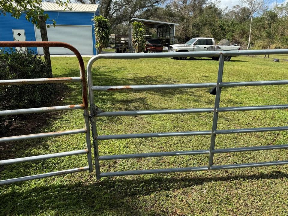 Gates at driveway