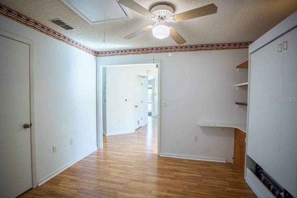 2nd bedroom and closet; lots of shelving