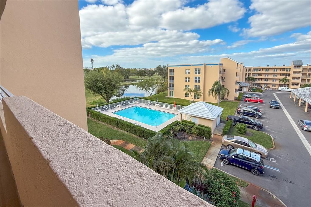 View of Fairways private pool from unit