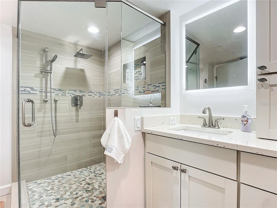 Primary Bath with Large Multi Head Shower