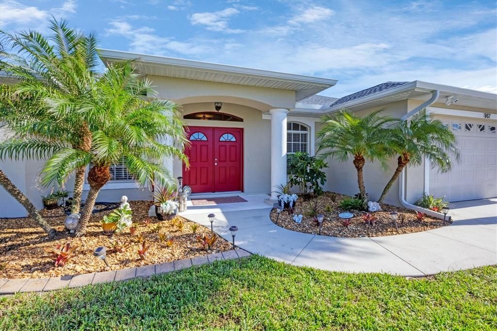 Double door entry graces the front