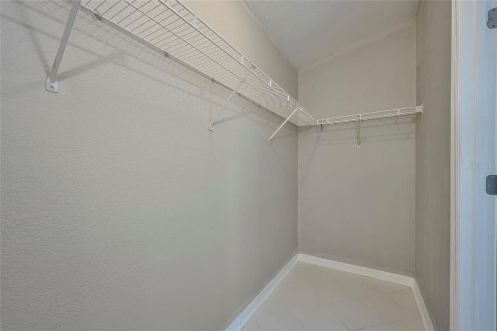 Master bedroom has a nice large walk-in closet