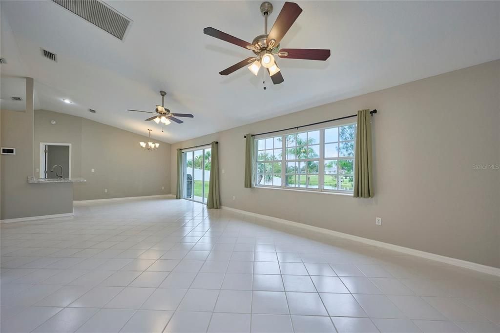 Spacious living and dining area complete with beautiful views!