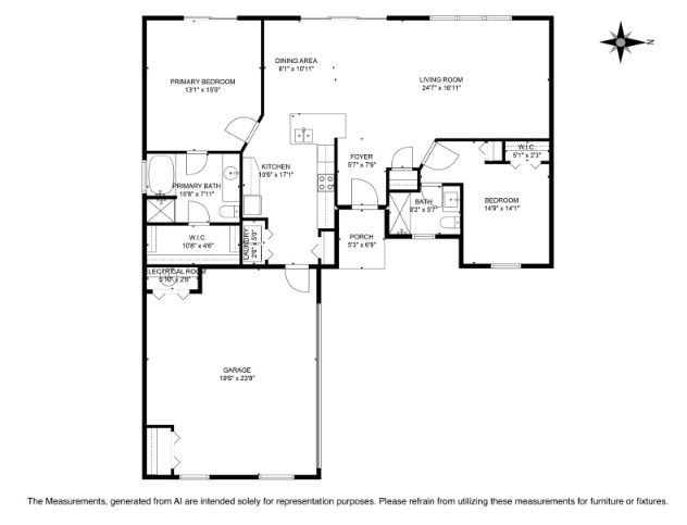 Garage has a finished floor, retractable screen door and can be multi-functional if desired.