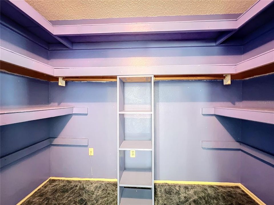 Lots of storage in this walk-in closet