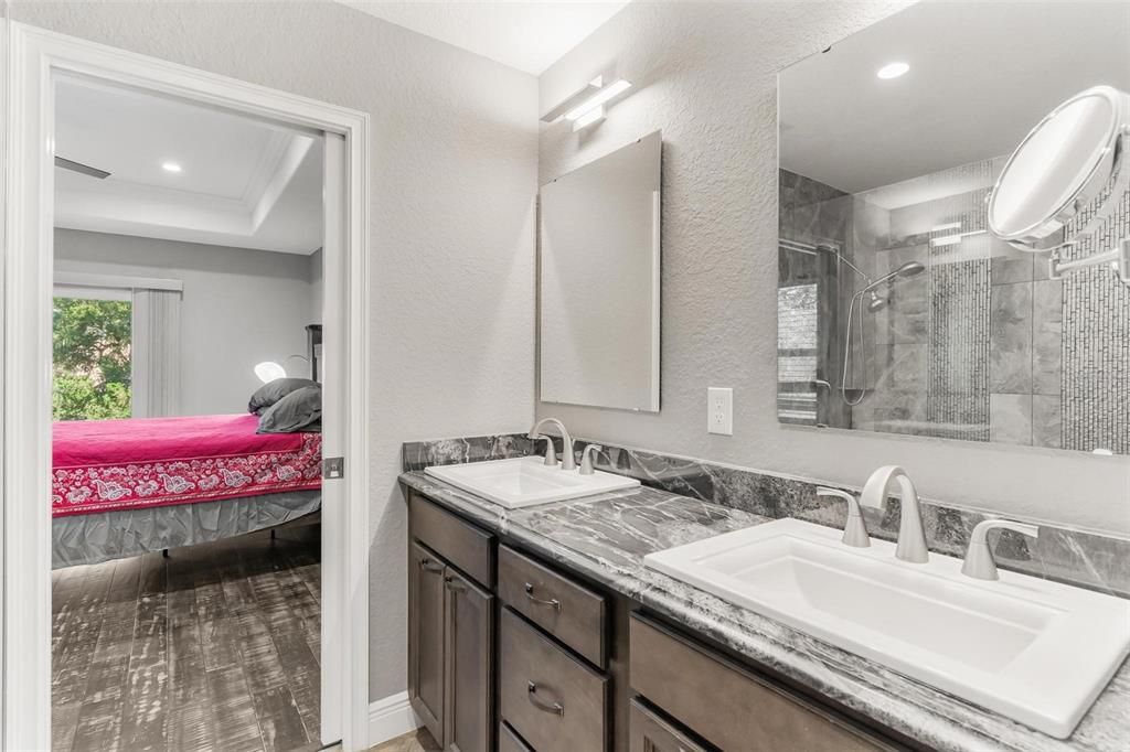 Primary Bathroom with Granite Countertops